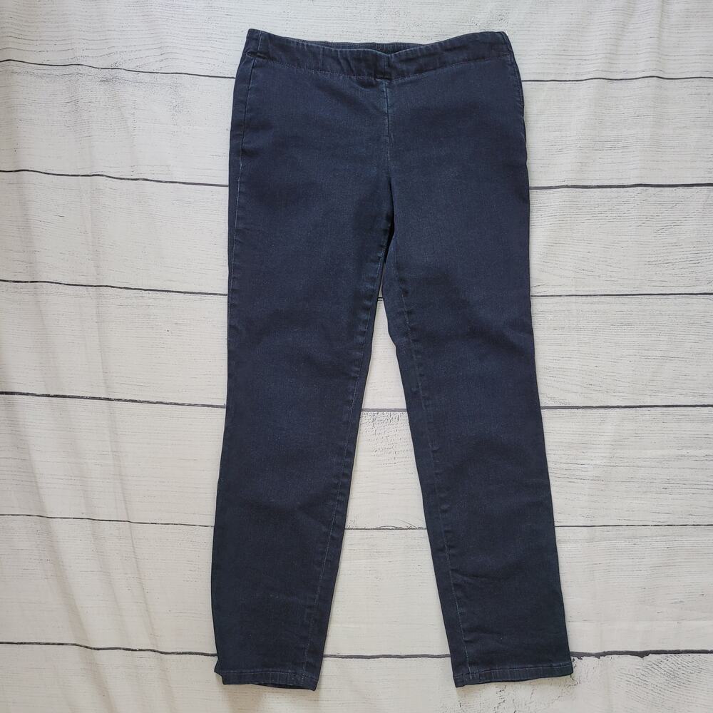 Talbots‎ Size 6 Dark Wash Slim Fit Ankle Denim Side Zip Jeans Casual Essential